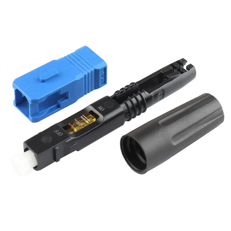 

100pcs FTTH Pre-embedded Leather Fiber Fast Connector Telecom Grade SC UPC sm Fiber Optical Fast Connect free shipping