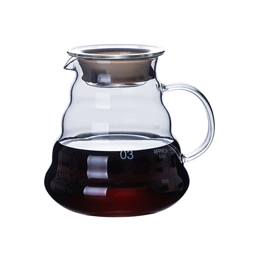 

300/500/700ml Glass Coffee Teapot Coffee Share Pot Clouds Heat Resistant Glass Barista Cloud Lovely Pot Coffee Tea Accessories