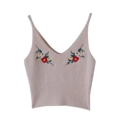 beige apricot Lynette's chinoiseroy, весна-осень, женский жилет с вышивкой из кроличьего меха, подходит ко всему, свитер - Цвет: beige apricot