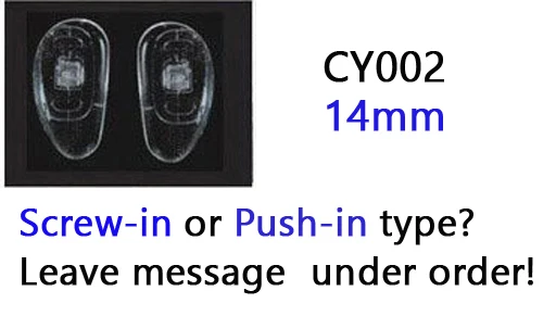 CY002 screw or push 500 шт./лот,, розничная и, очки, силиконовые носоупоры, различные типы и размеры, аксессуары для очков - Цвет: CY002 screw or push