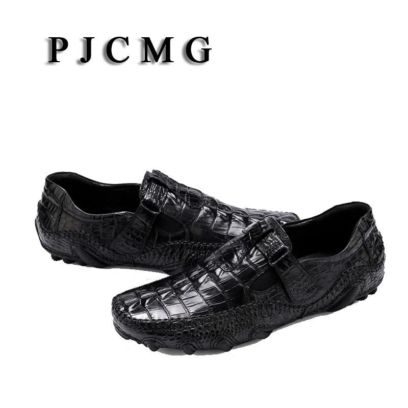 Мокасины PJCMG мужские из натуральной кожи лоферы повседневная обувь для вождения
