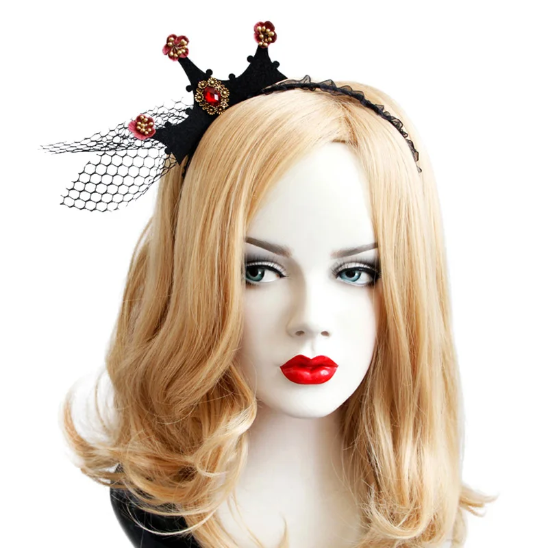 Женский обруч для волос вечерние сетчатые обручи с цветами и камнями в