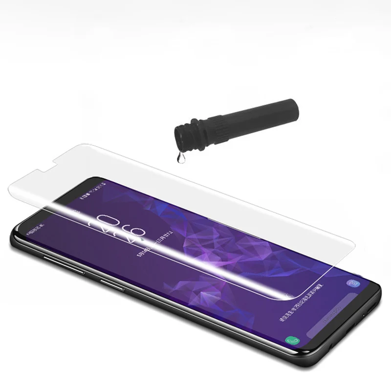 2PCS UV Tempered Glass Screen Protector for iPhone 11 Pro Max Full Cover Liquid Film Apple XR XS | Мобильные телефоны и