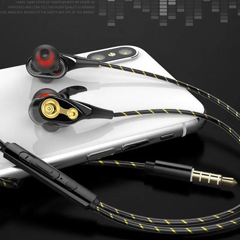 KuWfi проводные наушники 3,5 мм стерео наушники-вкладыши HIFI спортивные Игровые наушники гарнитура с микрофоном