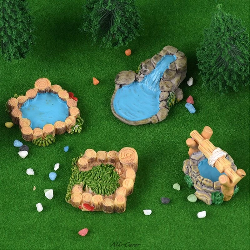 3D креативный орнамент из натурального микроlandschaft деревянный ворс лужайка горный