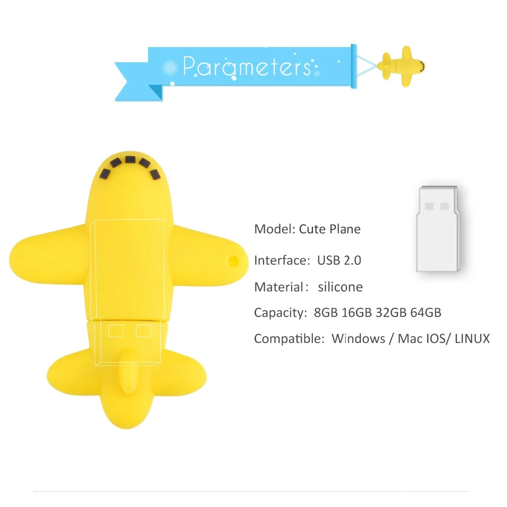 Флеш накопитель LEIZHAN USB2.0 в форме самолета флеш 64 ГБ 32 16 8 4 Гб U диск для компьютера