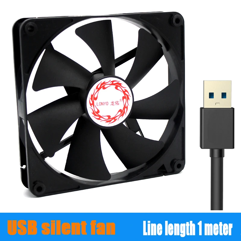 USB DC 5 в 8 см 12 14 охлаждающий вентилятор маршрутизация кулер для компьютера чехол