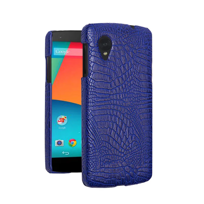Для LG Google Nexus 5 чехол из крокодиловой кожи Жесткий ПК + искусственная кожа