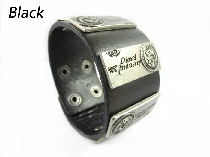 2015 Fashion Jewelry Men Bracelets Bangles Wrist Gifts Wide Leather Punk New Items LB055 | Украшения и аксессуары