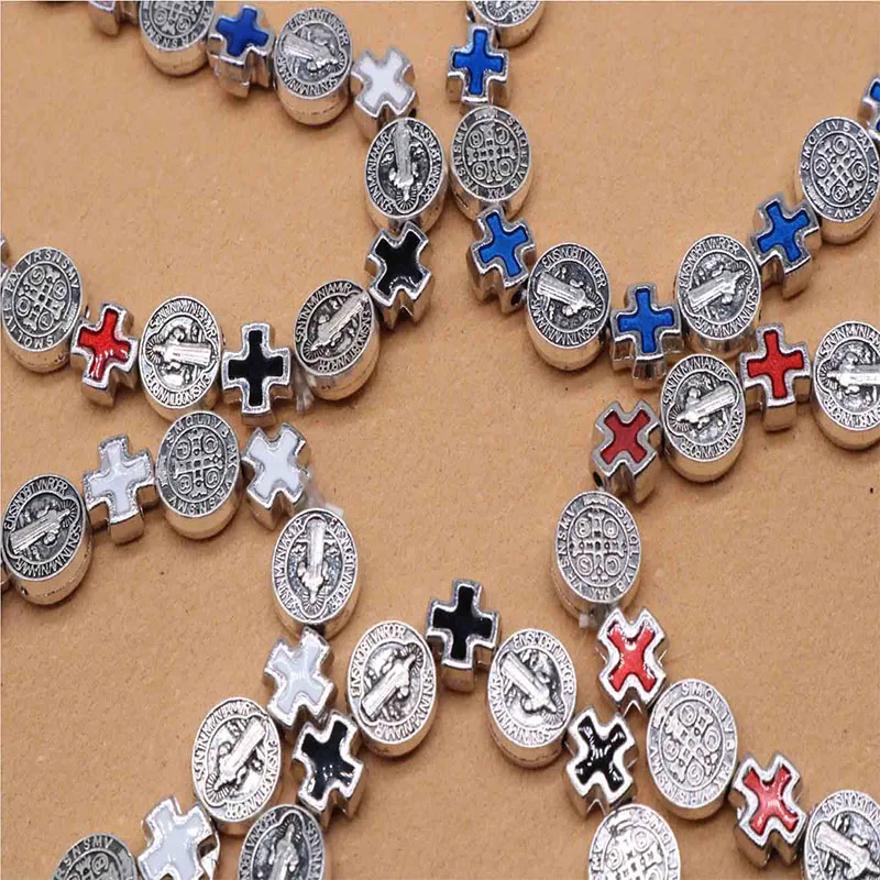 Модный браслет Святого Бенедикта с Иисусом четки ювелирные изделия фокус святое