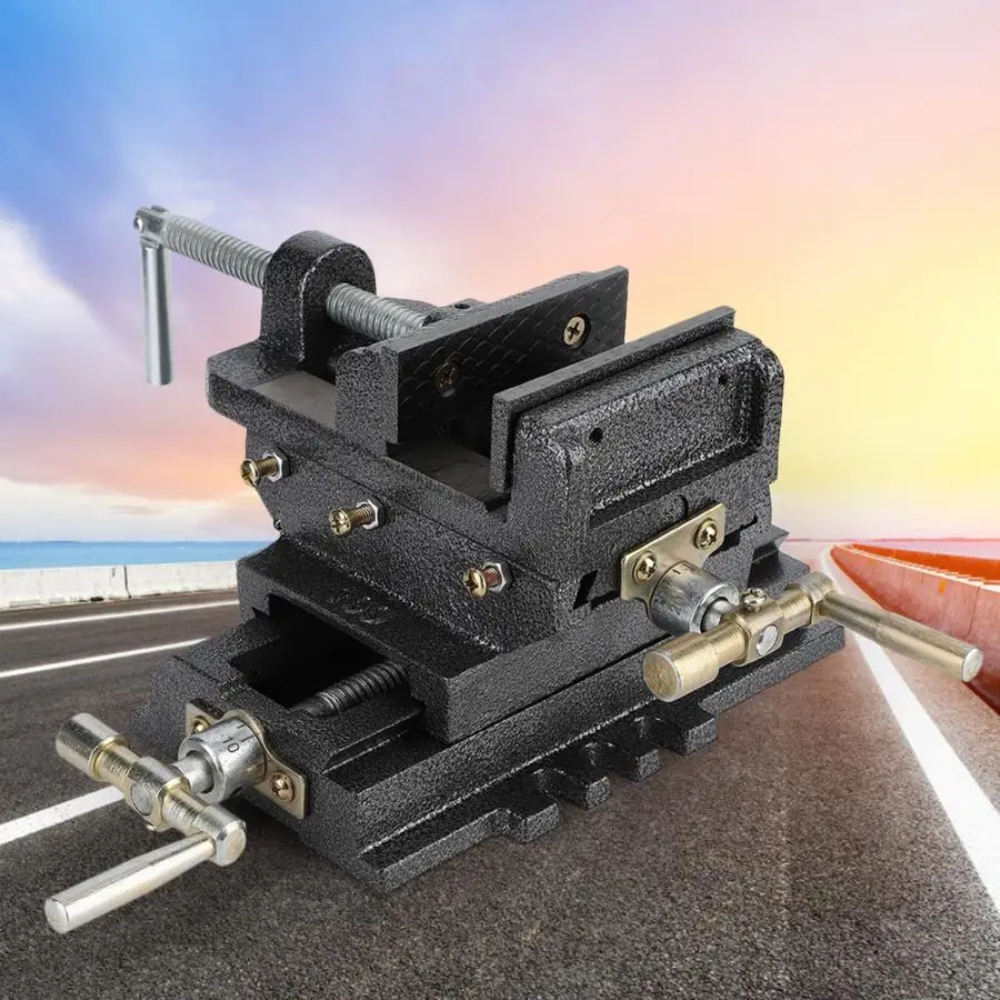 4 дюйма крестообразной дрель Пресс клещи Heavy Duty 2 способ X-Y зажимной станок вице-зажим 100 мм