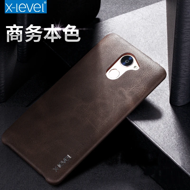 X-level Luxury Vintage PU Leather Phone case For Huawei P Smart Y7 Prime Edge Simple Slim thin leather back cover Enjoy 7s capas |