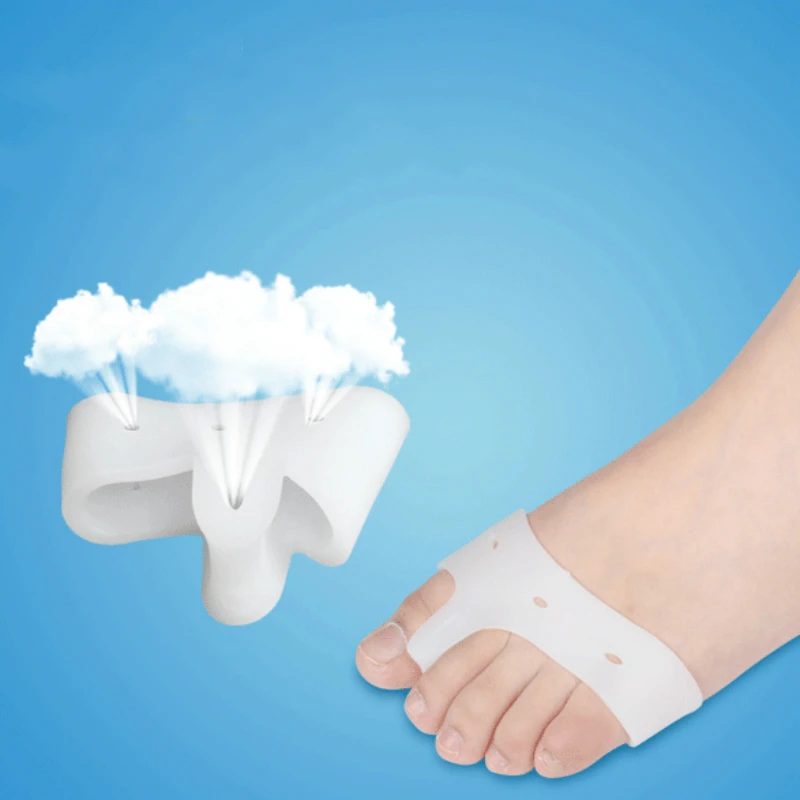 1Pair Silicon Gel Foot corrector Toe separator Thumb valgus protector Bunion adjuster Hallux Valgus Guard Feet care | Красота и