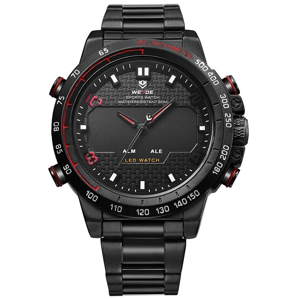 WEIDE, мужские часы,, роскошный бренд, известный бренд, спортивные часы для мужчин, цифровой кварцевый будильник, нейлоновый ремешок, relogio automatico masculin - Цвет: Серый