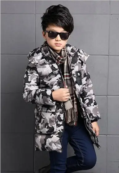 Большие Мальчики Зимнее Пальто Куртка новая детская в прилив Корейский младенца