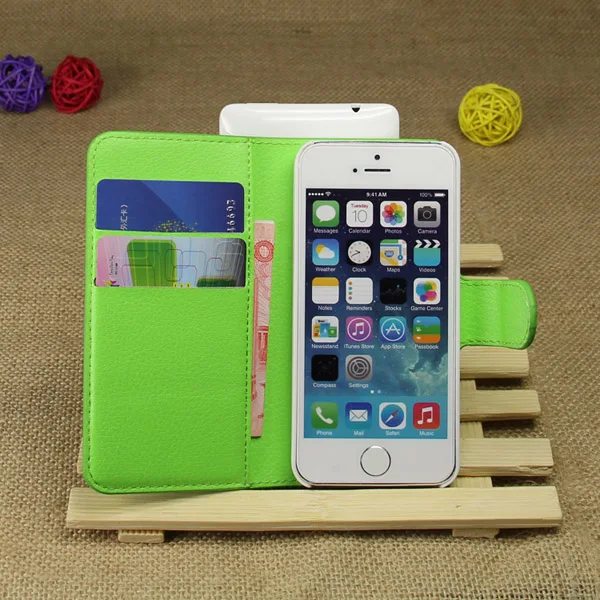 Личи шаблон чехол Флип кожаный для Apple iPhone 5 5s модный кошелек Стент iPhone5 5S черный |