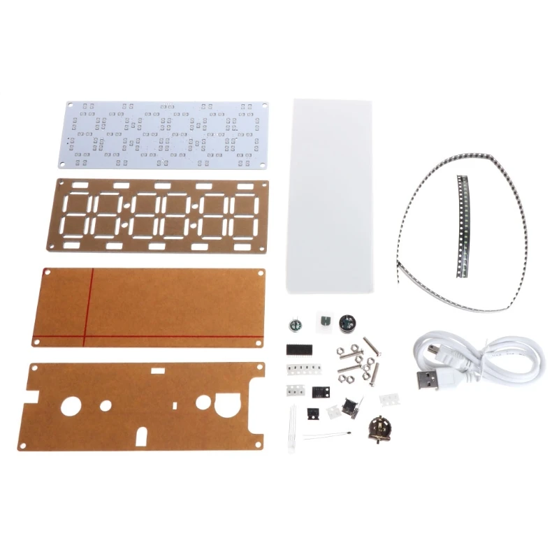 DIY большой двух-Цвет цифровые часы DIY Kit 6 цифр светодиодный цифровые часы-трубка комплект сенсорный Управление+ время Температура указание даты, счетчик недель, Дисплей