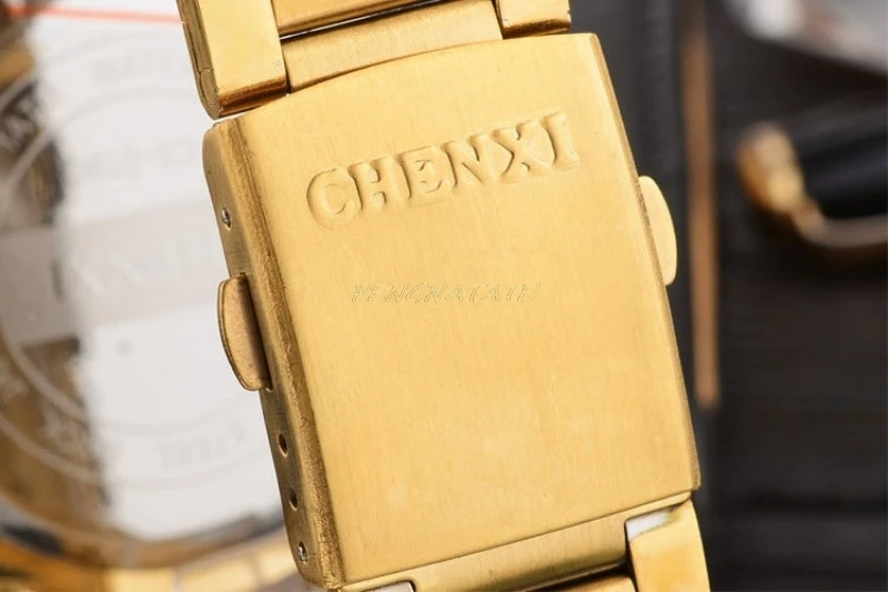 CHENXI влюбленные кварцевые часы для женщин и мужчин золотые наручные лучший бренд