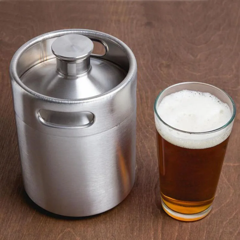 Quevinal 10 шт. 2L 4L 5L Homebrew Ворчун мини бочонок Нержавеющая сталь пива пивной гроулер винт Кепки винных фужеров