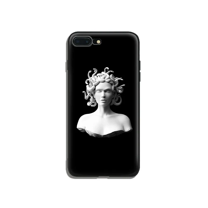 Мягкий силиконовый чехол Medusa из ТПУ с изображением гипсовой статуи для Apple iPhone 5 5s