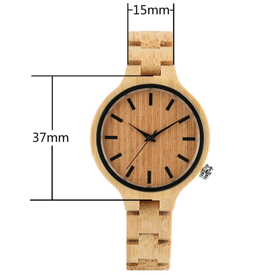 

Fashion Stylish Ladies Bamboo Maple Quartz Analog Wrist Watch Women Nature Wood Simple Bracelet Clasp Wooden Clock Gift New 2018