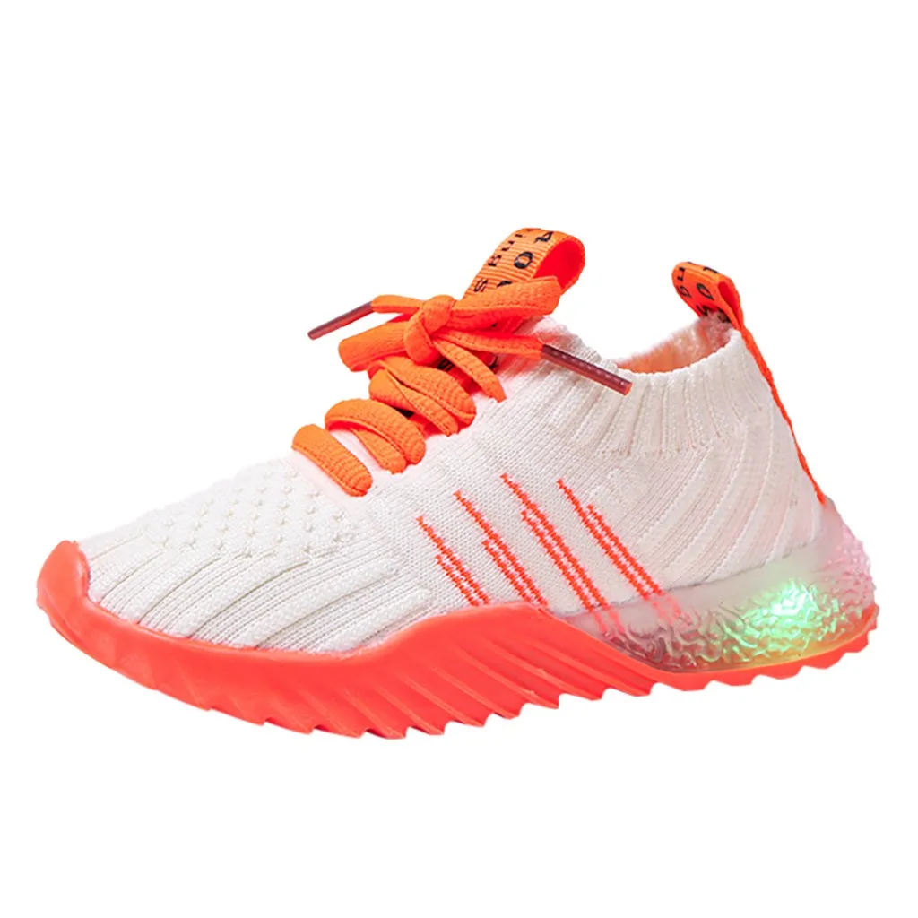 Children LED Sneakers Baby Boys Girls Sports Shoes kids Mesh Led Luminous Sport Run Zapatillas Child enfant light up shoes | Детская