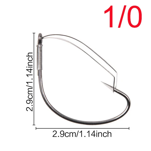 1-0 100 шт Wacky Weedless широкий зазор рыболовные крючки высокоуглеродистая стальная бритва серии бас рыболовный крючок - Цвет: 1-0