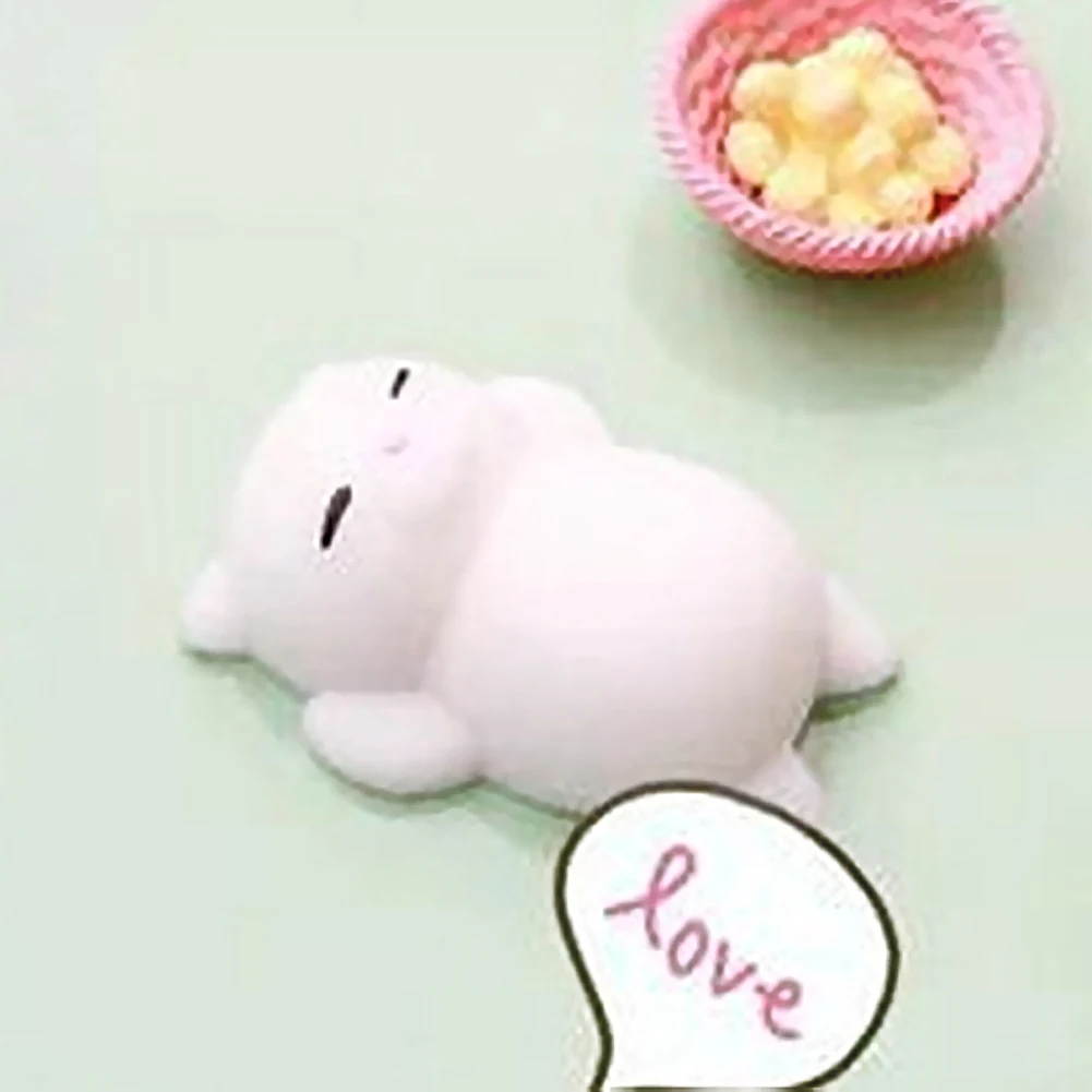 Прямая поставка милый мягкий Кот Mochi сжимаемая восстанавливающая форму Веселая