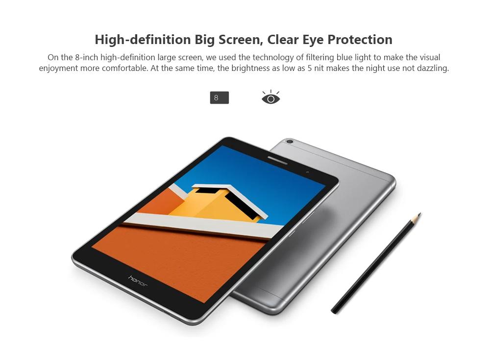 HUAWEI Honor Play MediaPad 2, планшетный ПК, WiFi, 8,0 дюймов, Android 6,0, Qualcomm Snapdragon 425, четыре ядра, 4 ГБ, 64 ГБ, Bluetooth, планшеты