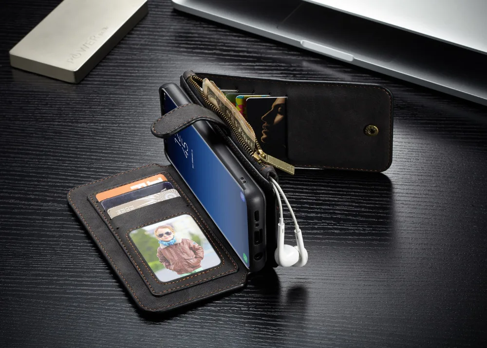 Многофункциональный кожаный чехол-кошелек для Fundas samsung Galaxy S9/S9 Plus, чехол на молнии, чехол для телефона, чехол для сумки