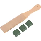 DIY кремы комплект, чтобы сделать ваш дом Двусторонняя кожаная лопатка строп с 3 пакеты, а так же 30 г, полировочные соединения 1,65 дюймов 4 предмета в комплекте