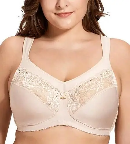 36, 38, 40, 42, 44, 46, 48 C D DD, E, F, BAICLOTHING, большой размер, женский бюстгальтер-минимайзер без подкладки - Цвет: Skin