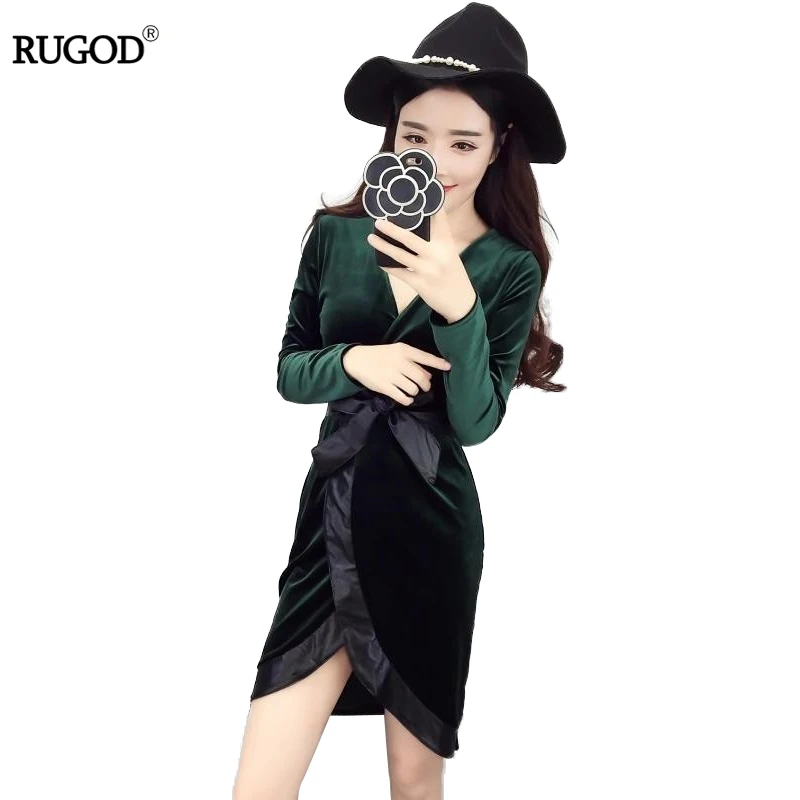 2019 новые весенние сексуальные женские вечерние бархатные платья с v образным