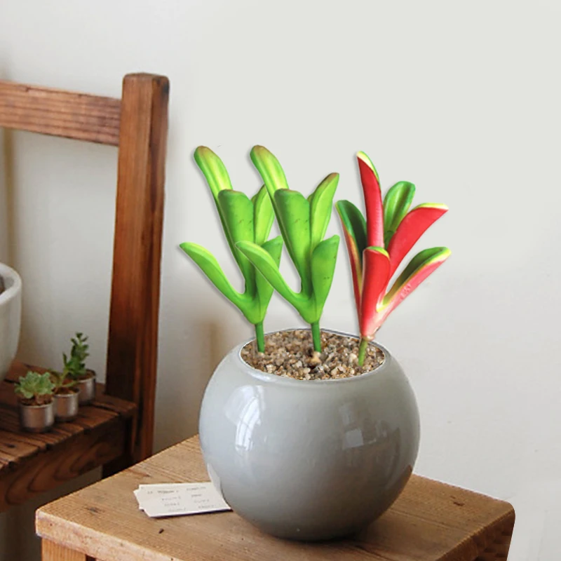 Mini Fake Succulents Plants Aloe Artificial Succulent Landscape Arrangement Stems Flowers Ornaments For Home Garden Decor|fake succulent