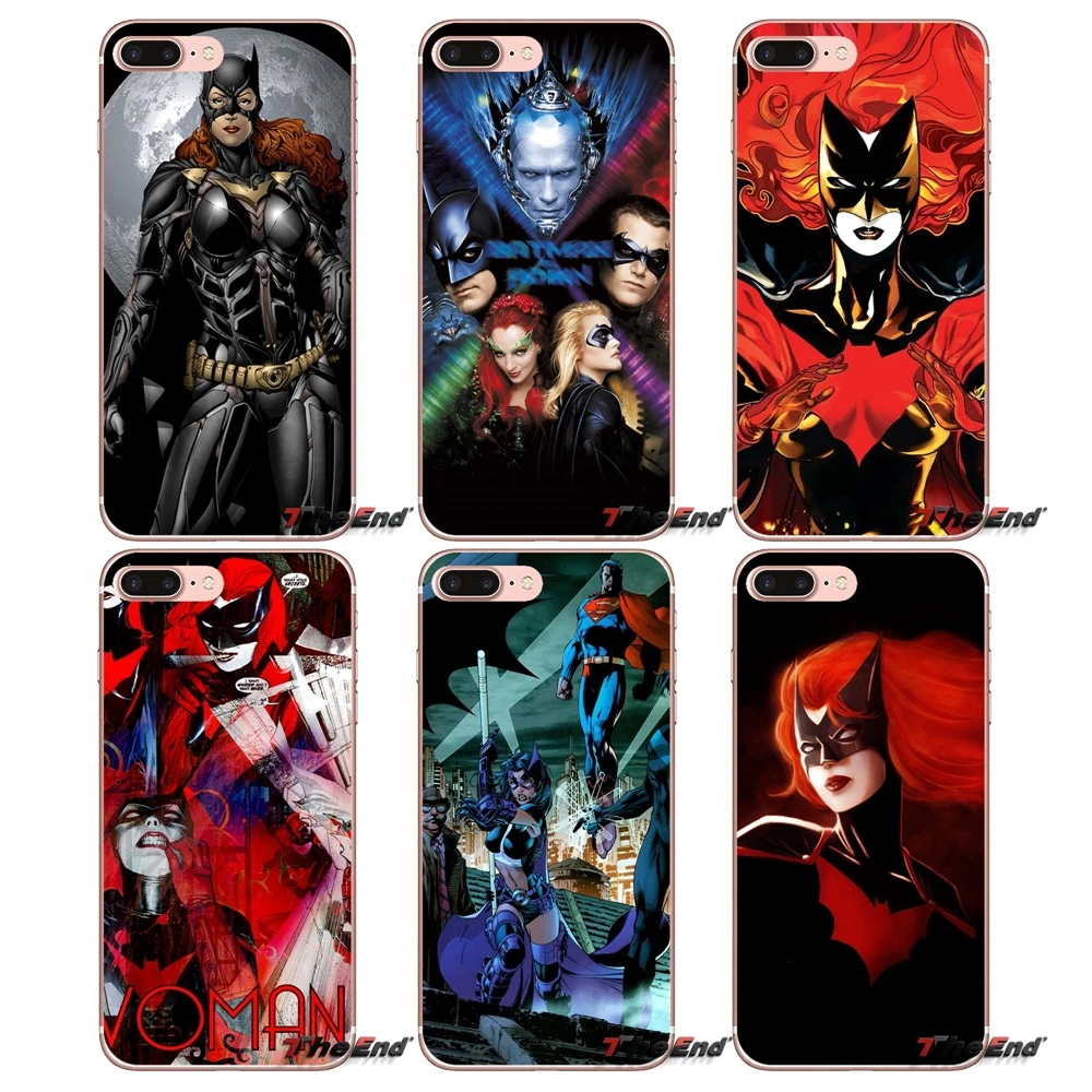 TPU Прозрачный чехол для iPhone X 4 4S 5 5S 5C SE 6 6S 7 8 Plus Samsung Galaxy J1 J3 J5 J7 A3 A5 2016 2017 Batwoman