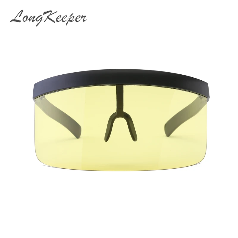 Longkeperer, женские солнцезащитные очки с большим козырьком, мужские, UV400, плоский верх, одноцветные линзы, большой козырек, очки, Gafes 8025