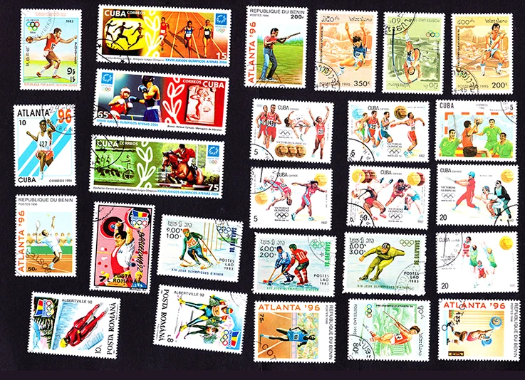 Спортивные марки 20 шт./лот для спортивных игр все отличаются во многих странах не