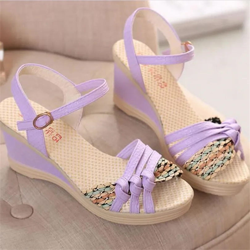 ЛИН КОРОЛЬ Сексуальная Твердые Женщины Платформы Сандалии Комфортно Пряжки