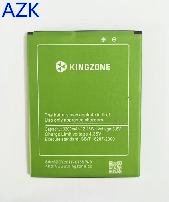 Новый литий ионный аккумулятор AZK Kingzone k1 3200 мАч Сменный для телефона kingzone / K1 Turbo