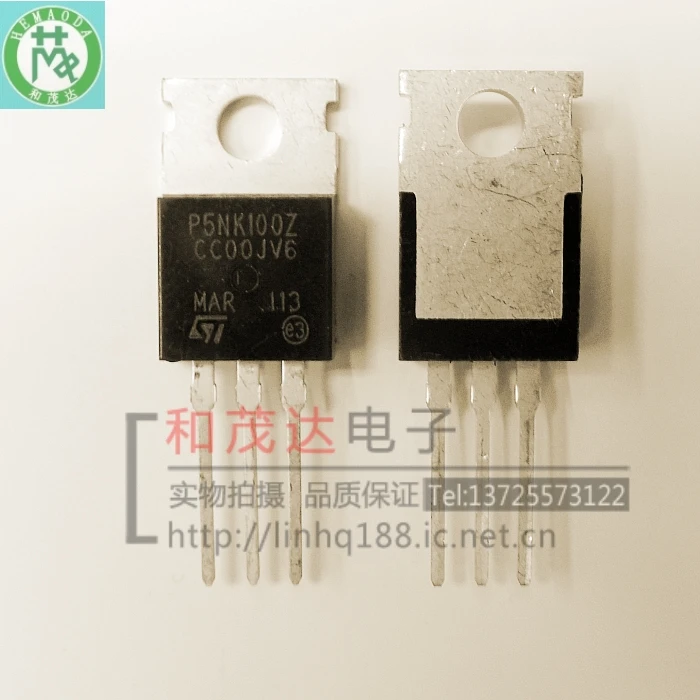 

Original New 5PCS/ STP5NK100Z P5NK100Z TO-220 TO220