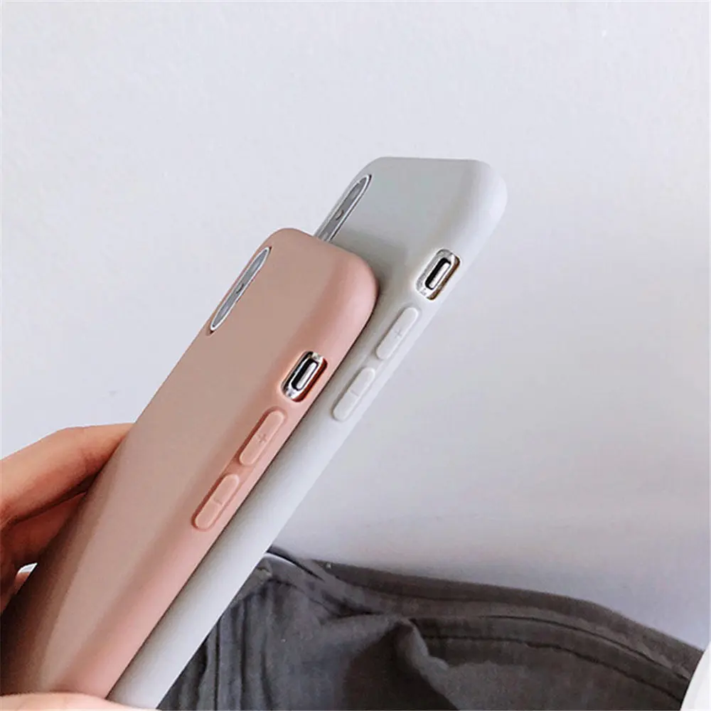 Moskado для iPhone 7 чехол для телефона простой сплошной карамельный цвет для iPhone 11 Pro X XR XS Max 6 6s 8 Plus силиконовый мягкий ТПУ задний Чехол