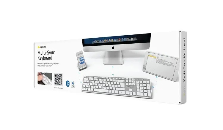Модная Bluetooth клавиатура MultiSync для iPhone/iPad/iMac KANEX с цифровой клавиатурой|keyboard for