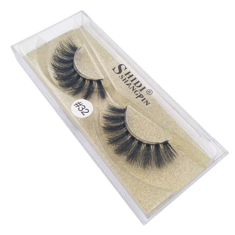 

1 Box Natural Long 3D Mink Lashes Handmade False Eyelashes Wispy Mink Lashes