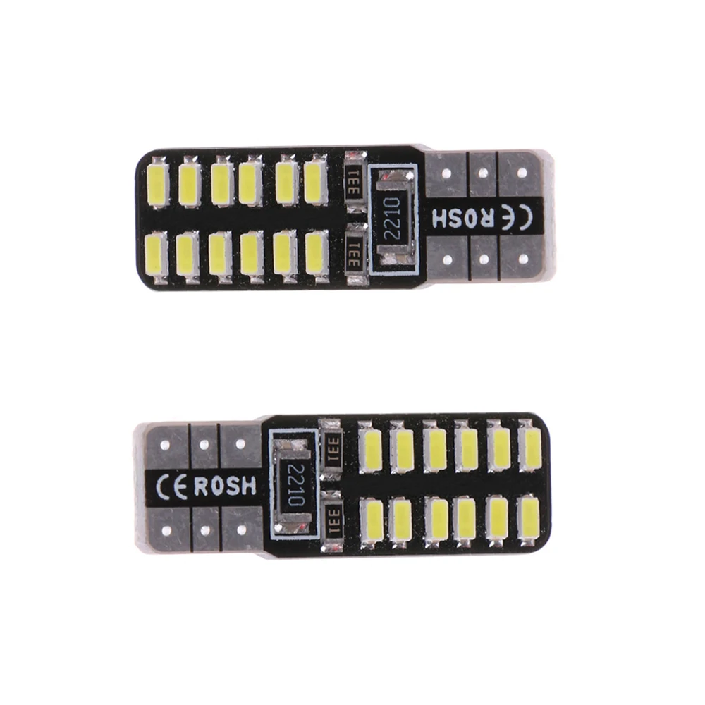 10 шт. T10 LED Canbus W5W 168 194 Автомобильная лампа 24 3014SMD сигнальная указатель поворота