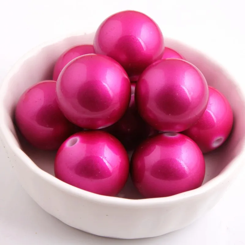 Kwoi Vita AAA Quality 20MM 100pcs A lot Acrylic Imitation Dull Pearl beads for Chunky DIY Necklace Making | Украшения и