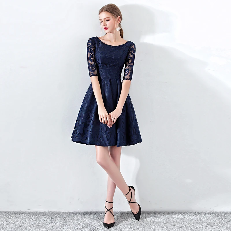 Robe De Cocktail Courte элегантные кружевные коктейльные платья трапециевидной формы с