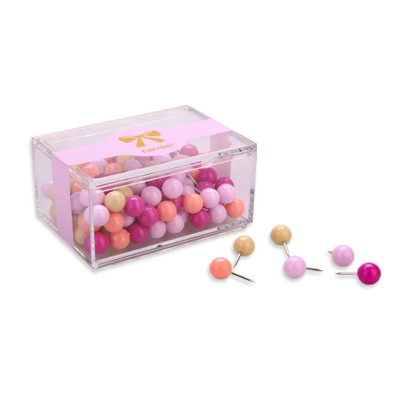 Никогда не розовый цвет push штифты Металлические Кнопки пальцем pushpin Thumbtack