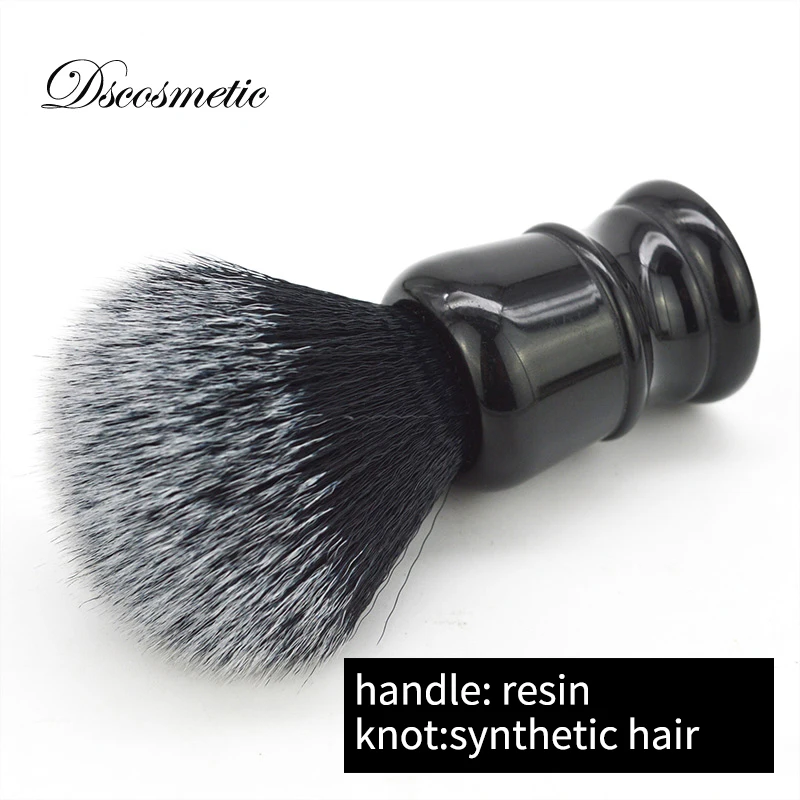 

Dscosmetic 24mm shaving brush knot black and white synthetic hair shaving brush barber brush with resin handle shaving tool