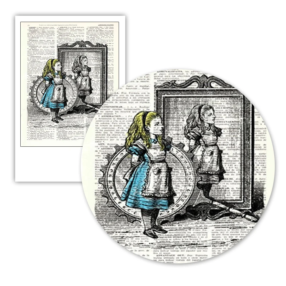 Christmas gifts for her Alice in wonderland Vintage Book Print book Wall Art Home Decoration Posters And Prints | Дом и сад