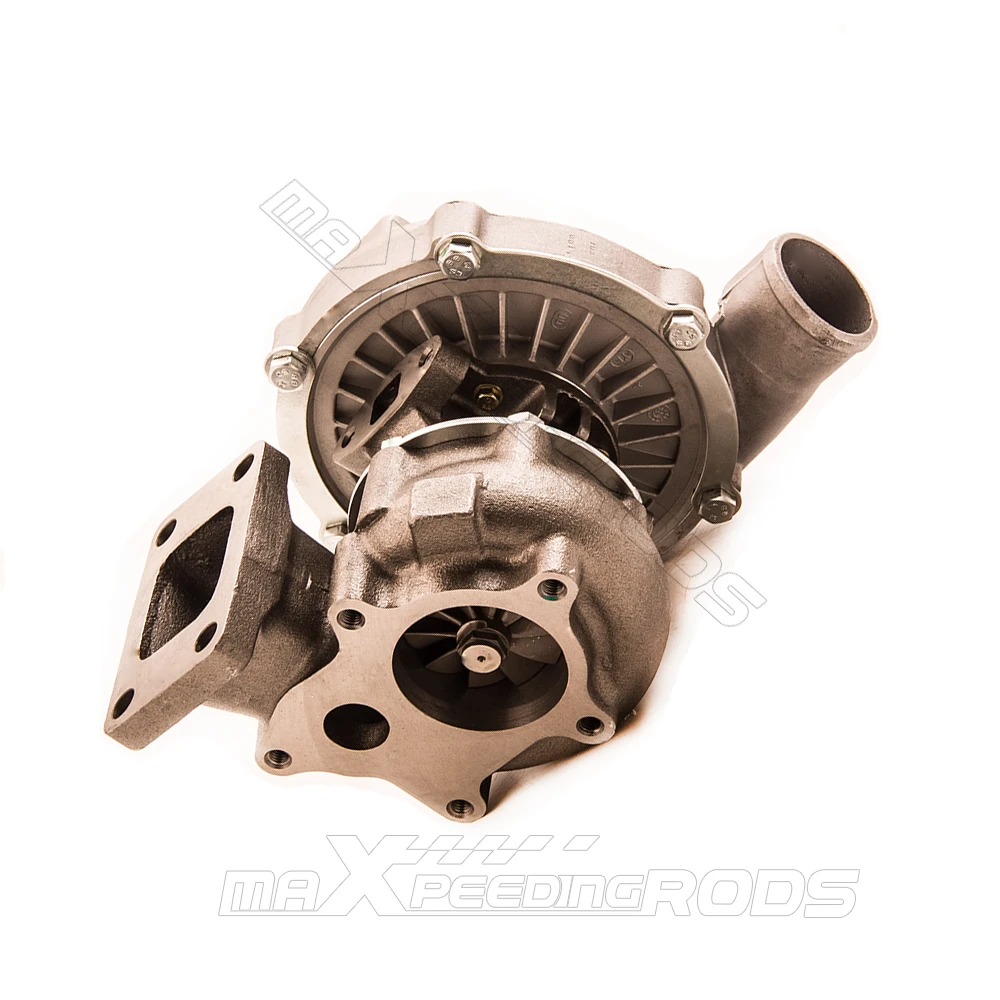 Turbo T3 T4 T04E Com/R. 50 Tur/R. 63 масла холодной 5 болт Flangeoil Турбокомпрессор для воды + масло